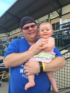 Evelyn's first Lexington Legends game!